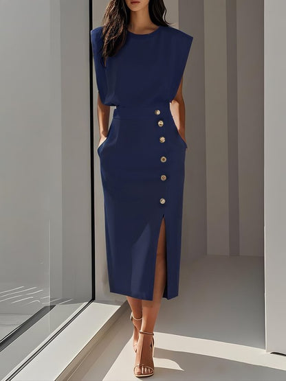 Dress in Navy Blue – Blanche by Maravesse