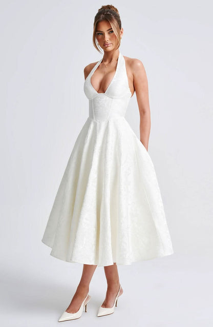 Floral Halter Midi Dress – Isolde by Maravesse (2)