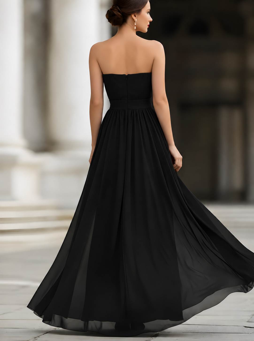 Pleated Chiffon Maxi Dress – Liva by Maravesse (5)