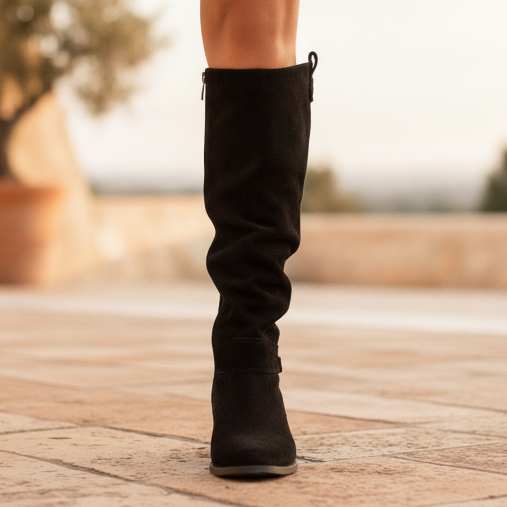 Suede Knee-High Boots – Genevieve by Maravesse