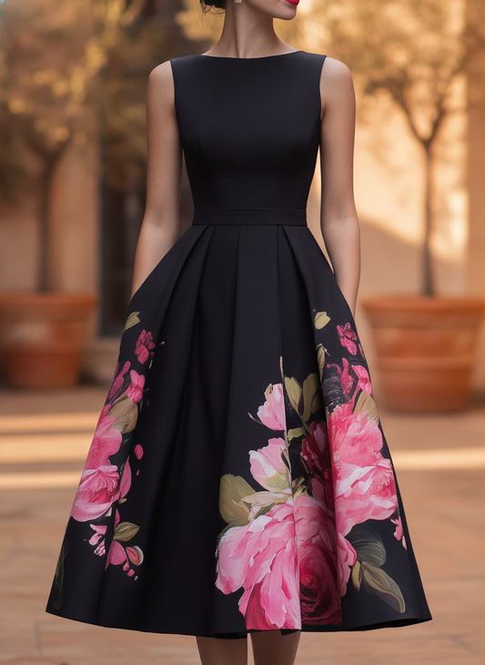 Floral Midi Dress – Emmeline by Maravesse