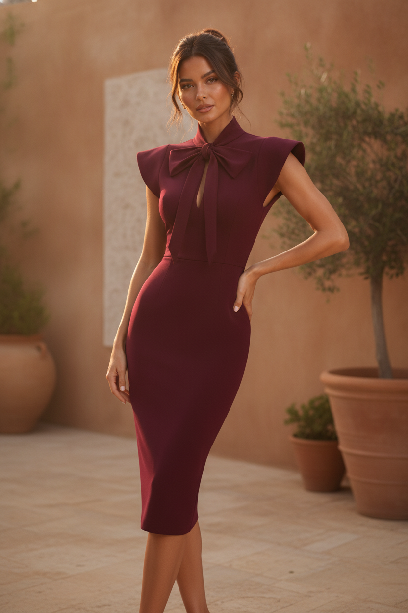 Tailored Midi Dress – Priscille by Maravesse