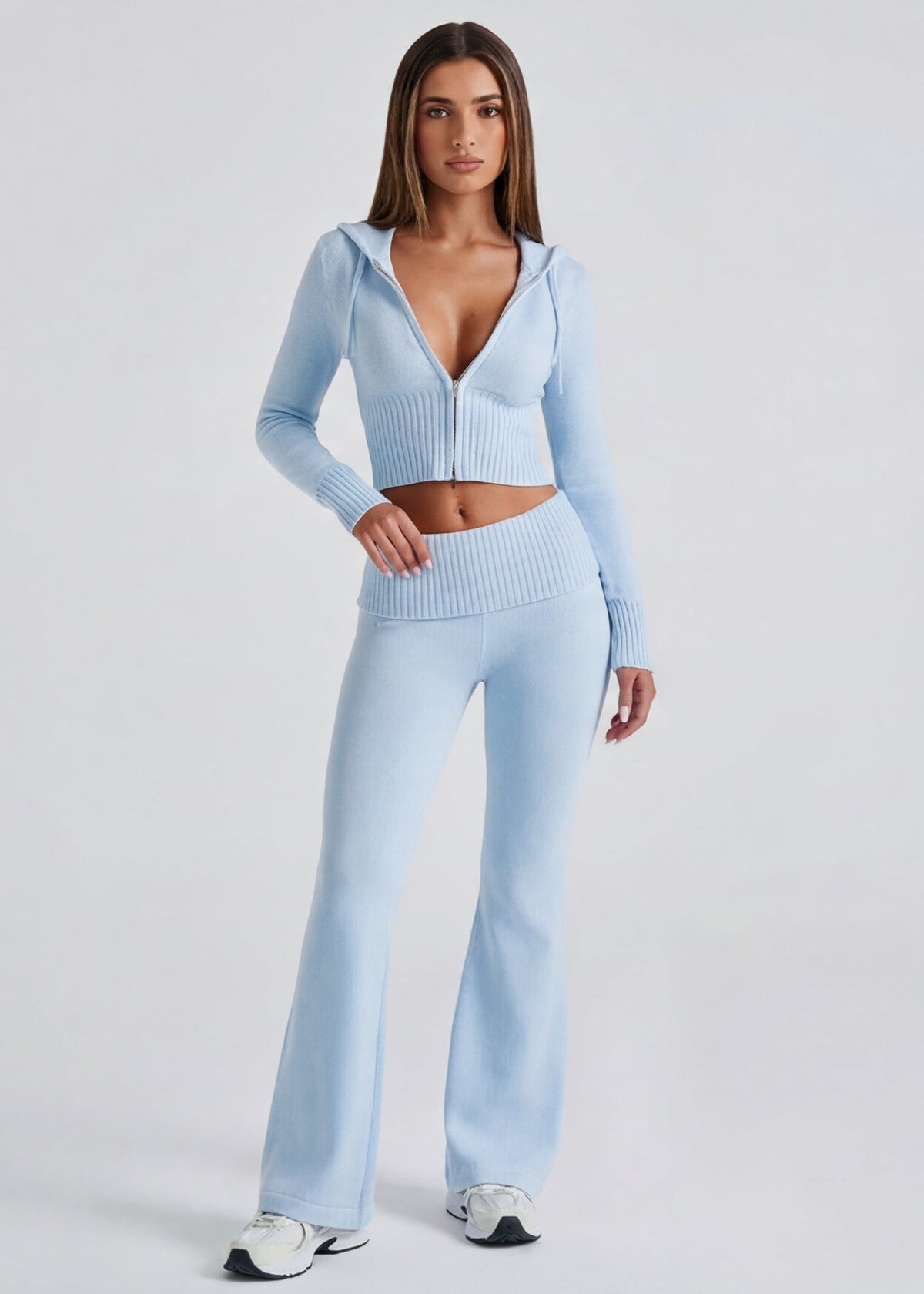 Knit Sleep Set in Ice Blue – Mirabel by Maravesse