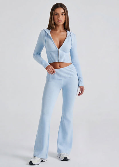 Knit Sleep Set in Ice Blue – Mirabel by Maravesse