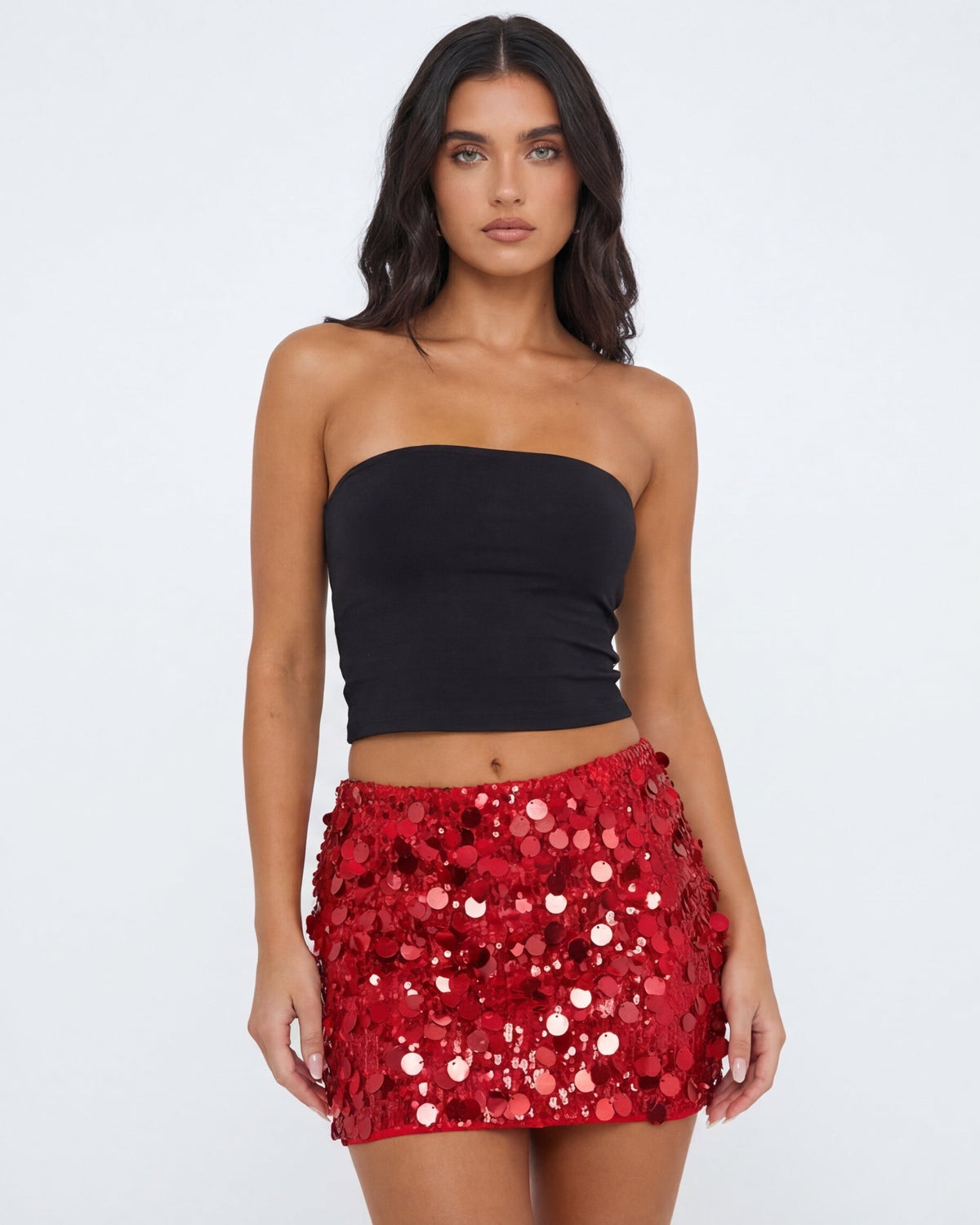 Skirt in Muted Red – Delphine by Maravesse