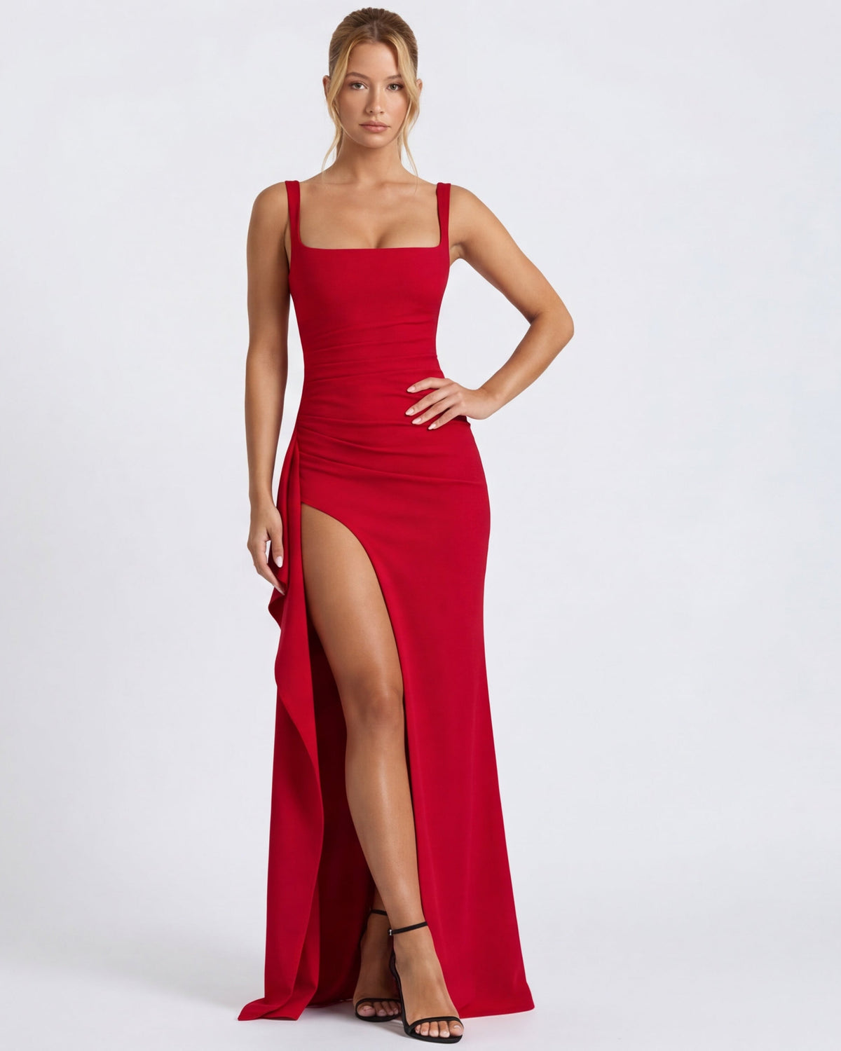 Maxi Dress in Red – Solange by Maravesse