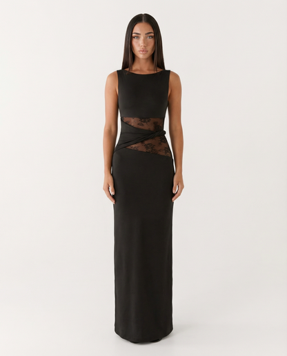 Lace Maxi Dress in Black – Delphine by Maravesse
