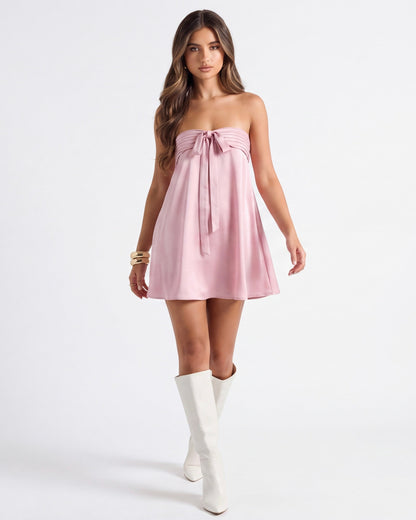 Mini Dress in Soft Pink – Giselle by Maravesse