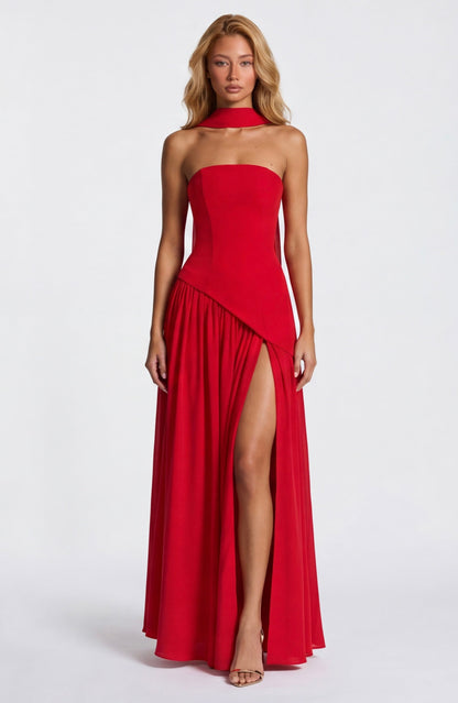 Maxi Dress in Red – Rosa by Maravesse
