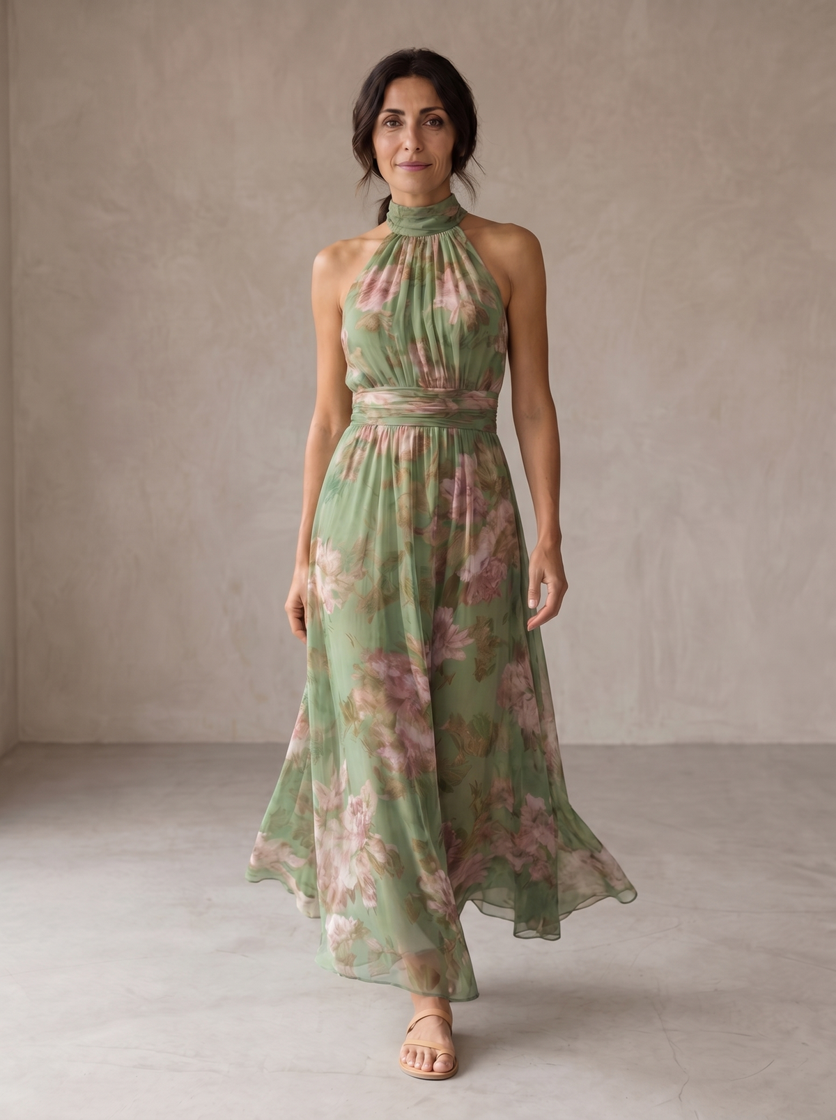 Floral Halter Maxi Dress – Gabrielle by Maravesse