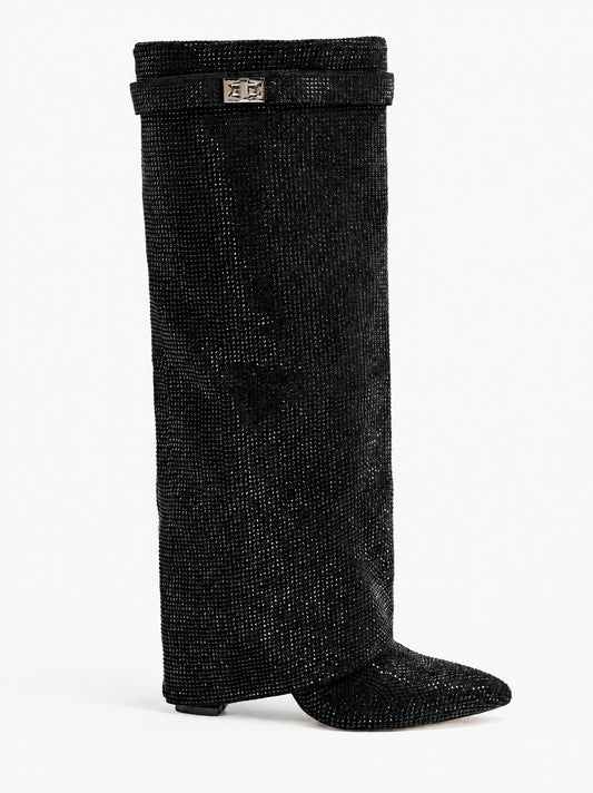 Knee High Sequin Boots – Harriet by Maravesse