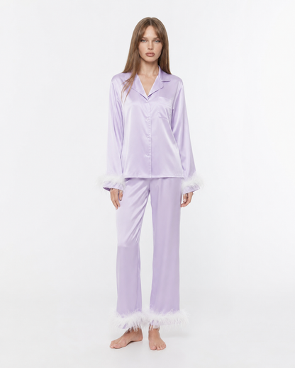 Satin Sleep Set in Light Purple – Clementine by Maravesse
