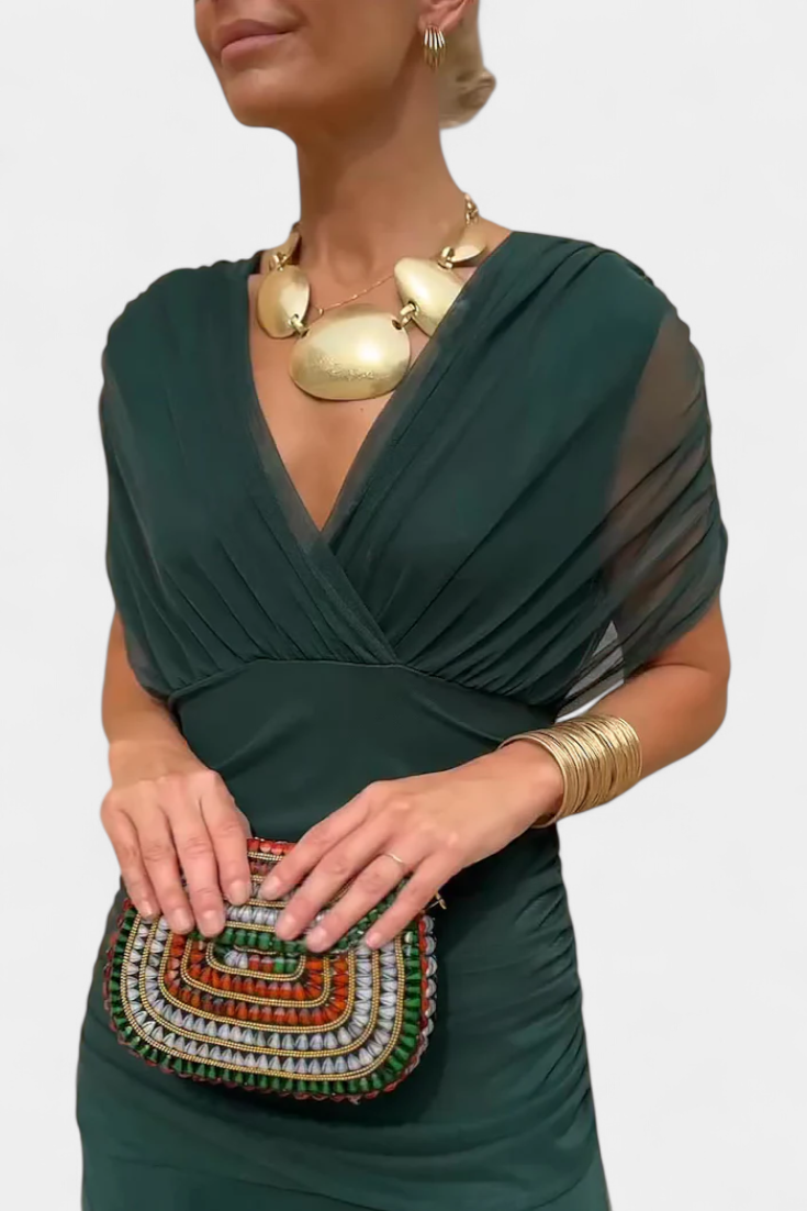 Maxi Dress in Green – Veronique by Maravesse