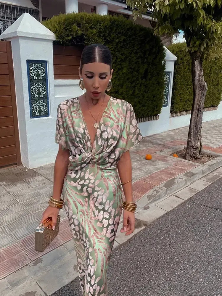 Printed Midi Dress – Mirabel by Maravesse (2)