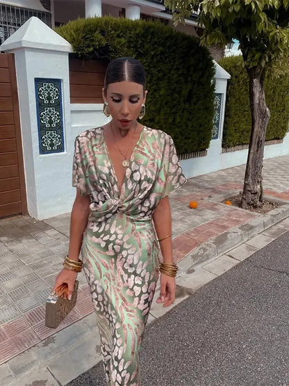 Printed Midi Dress – Mirabel by Maravesse (2)