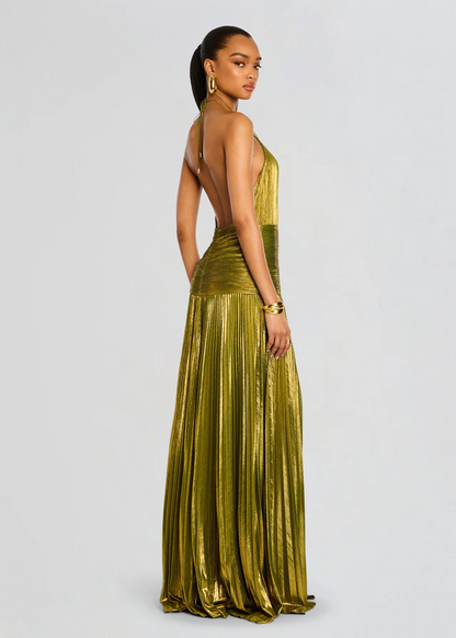 Pleated Halter Gown – Marit by Maravesse (3)