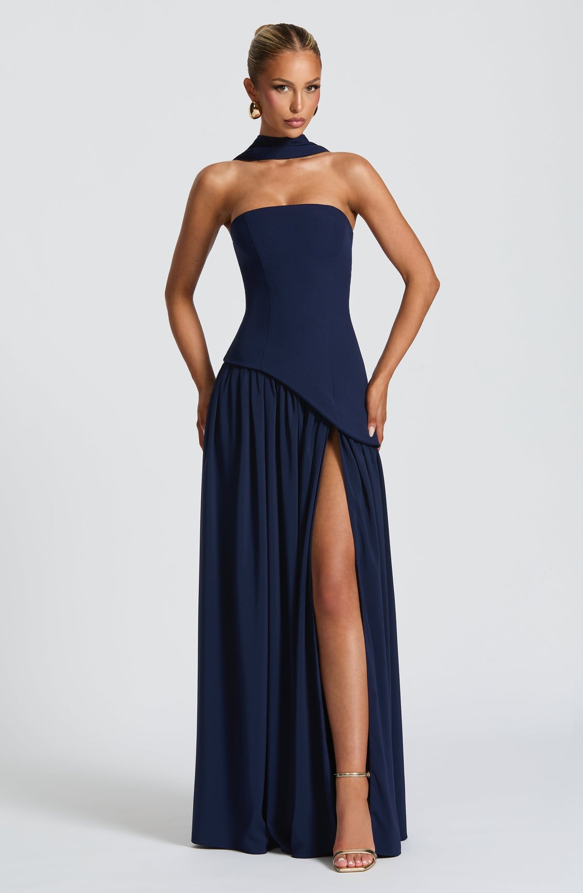 Formal Maxi Dress in blue – Imogen by Maravesse