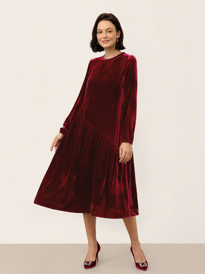 Silk Velvet Midi Dress – Lena by Maravesse (15)