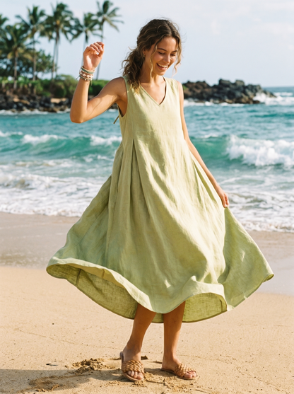 Linen Maxi Dress – Ines by Maravesse (2)