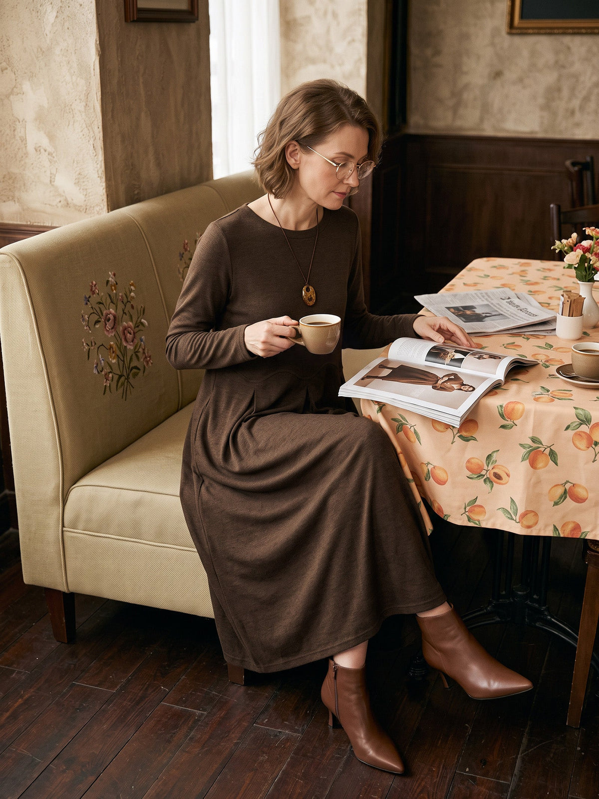 Wool Midi Dress – Sabine by Maravesse (2)