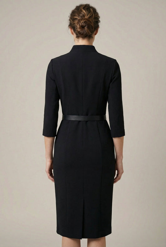 Tailored Belted Midi Dress – Mathilde by Maravesse (2)