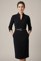 Mathilde | Tailored Belted Midi Dress for Date Night