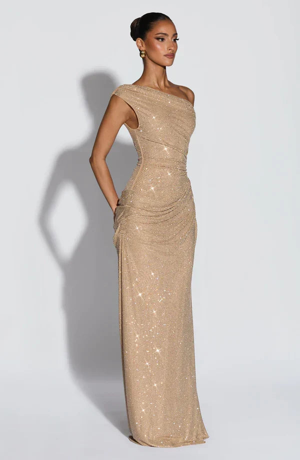 Sequin One-Shoulder Maxi Dress – Elodie by Maravesse (5)