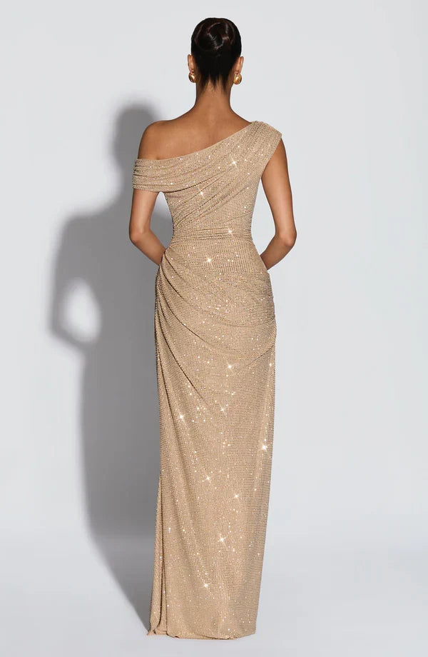 Sequin One-Shoulder Maxi Dress – Elodie by Maravesse (2)