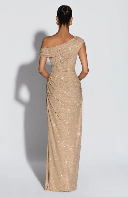 Sequin One-Shoulder Maxi Dress – Elodie by Maravesse (2)