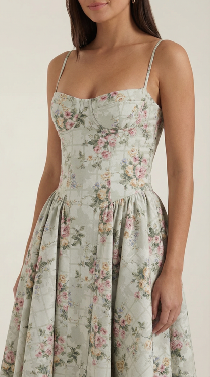 Corset Floral Midi Dress – Greta by Maravesse (4)