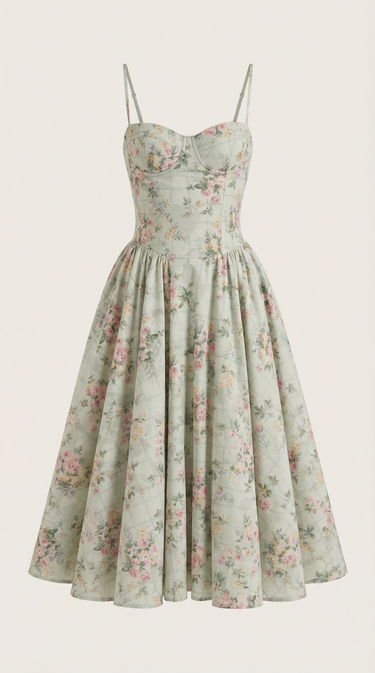 Corset Floral Midi Dress – Greta by Maravesse (6)