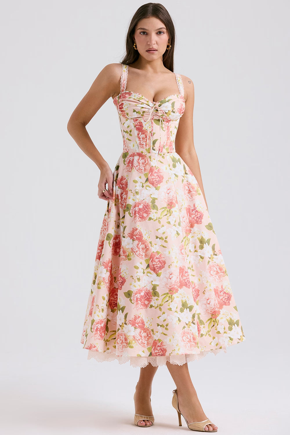 Corset Floral Midi Dress – Tove by Maravesse (3)