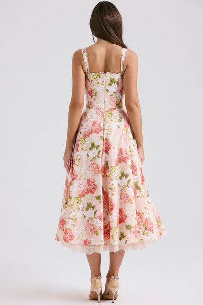 Corset Floral Midi Dress – Tove by Maravesse (4)