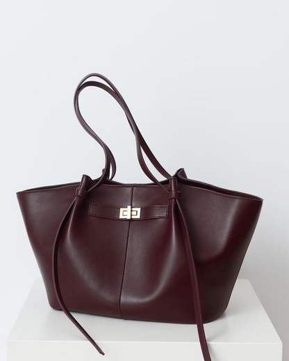 Luxe Tote in Burgundy – Aurelia by Maravesse