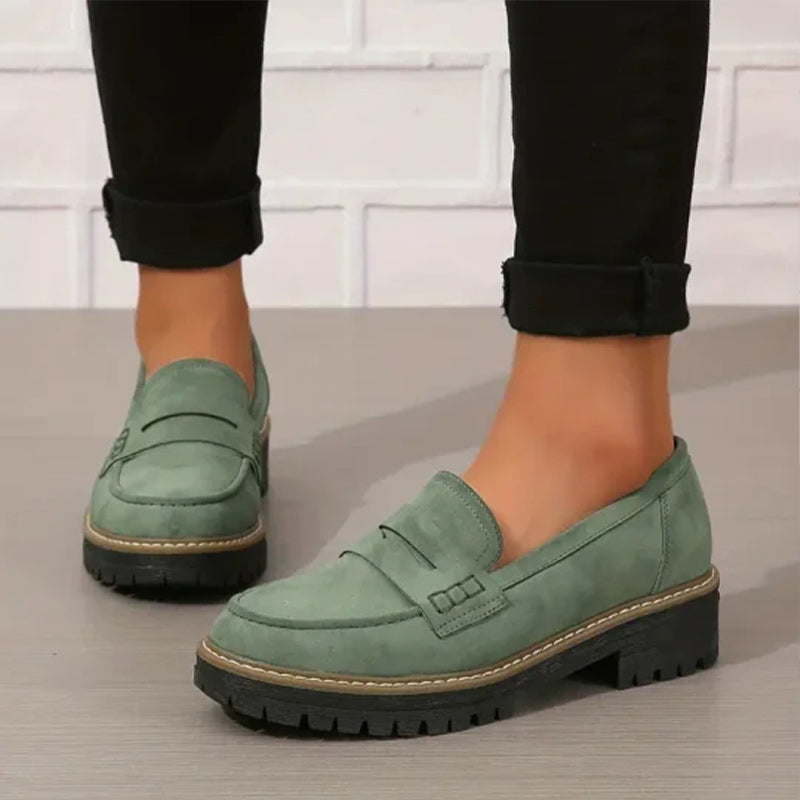 Slip Shoes in Green – Elodie by Maravesse