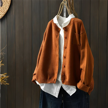 Cardigan in Orange – Adeline by Maravesse