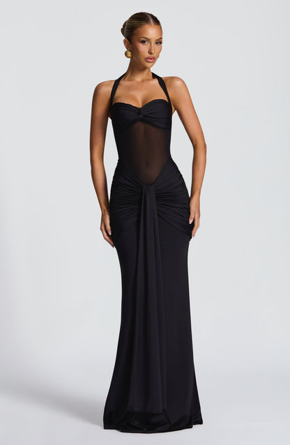 Holiday Maxi Dress in Black – Esme by Maravesse